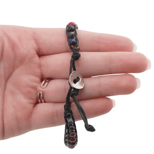 Bratara wrap Mix Ochi de tigru colorat sfere, 4mm, imagine 5