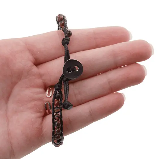 Bratara wrap Ochi de tigru sfere, 4mm, imagine 5