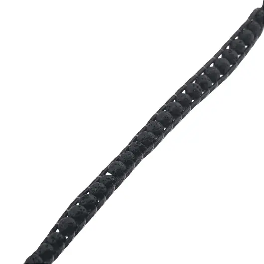 Bratara wrap Roca vulcanica sfere, 4mm, imagine 3