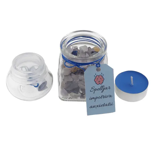 Spelljar impotriva anxietatii cu ierburi si cristale naturale, imagine 2