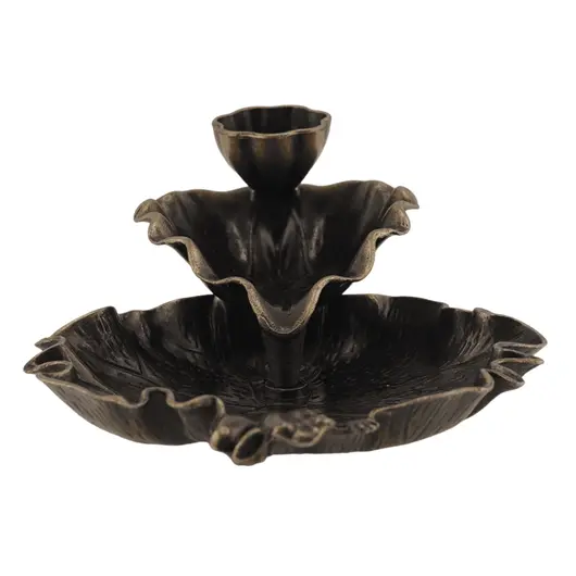 Suport ardere conuri parfumate cascada frunze si broasca - backflow, 13cm x 8,5cm, imagine 7