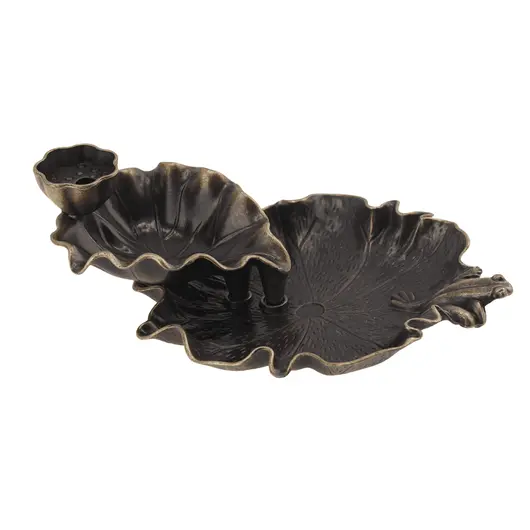 Suport ardere conuri parfumate cascada frunze si broasca - backflow, 13cm x 8,5cm, imagine 8