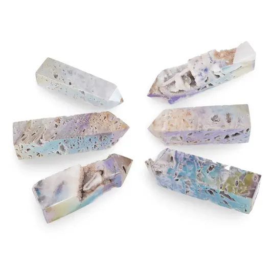 Turn / Obelisc din Agat Druzy Electroplacat, imagine 2