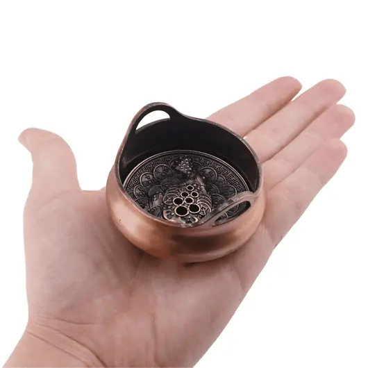 Vas cu broasca raioasa pentru ardere betisoare parfumate, cupru - 6cm, imagine 4