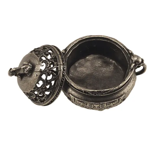 Vas pentru ardere tamaie si ierburi parfumate cadelnita cu dragon, alama - 50mm, imagine 4