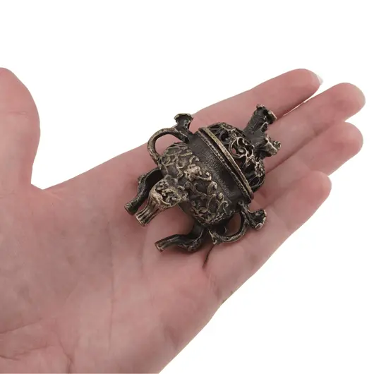 Vas pentru ardere tamaie si ierburi parfumate caldelnita cu Pixiu, alama - 45mm x 55mm, imagine 5