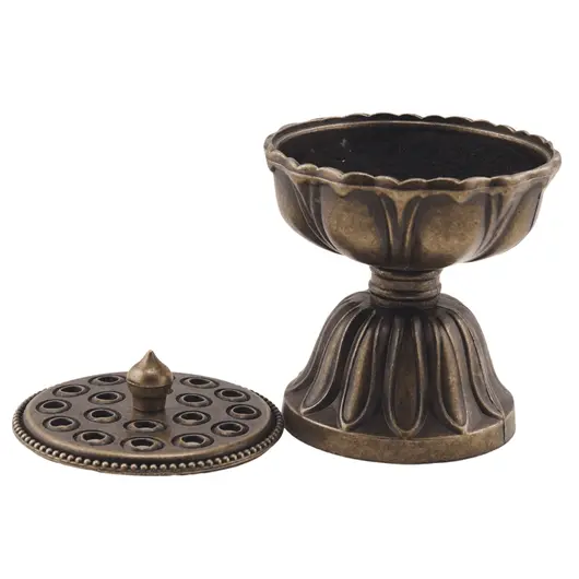 Vas pentru ardere tamaie si ierburi pocal, alama - 65mm x 50mm, imagine 3
