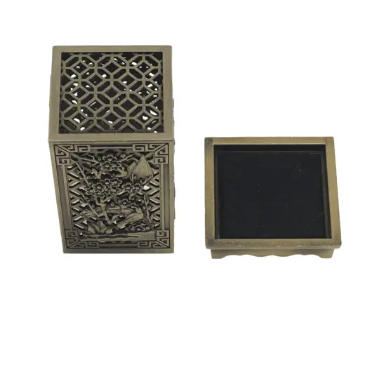 Vas pentru ardere tamaie si ierburi vertical cu model feng-shui, alama - 62mm x 42mm, imagine 4