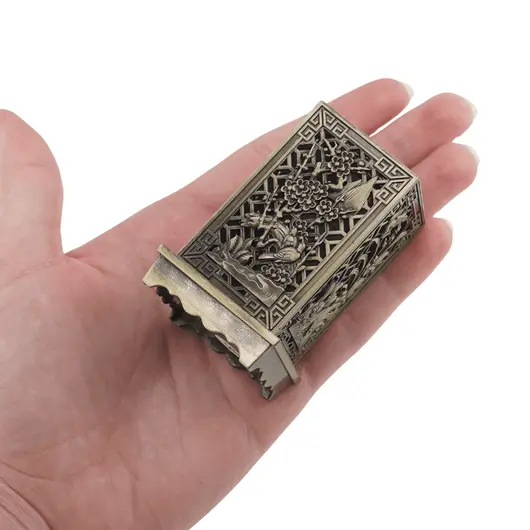 Vas pentru ardere tamaie si ierburi vertical cu model feng-shui, alama - 62mm x 42mm, imagine 5
