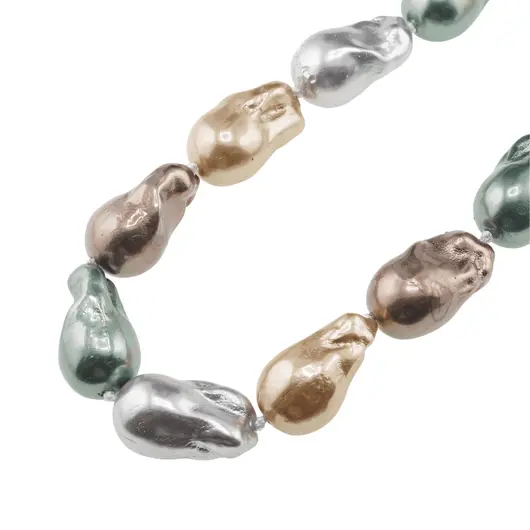 Colier Perle de Mallorca baroque multicolor, 26mm, imagine 3
