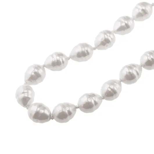 Colier Perle de Mallorca lunguiete albe, 13mm, imagine 3
