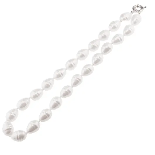 Colier Perle de Mallorca lunguiete albe, 16mm, imagine 2