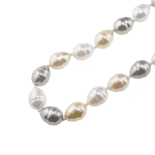 Colier Perle de Mallorca lunguiete multicolor, 13mm, imagine 3