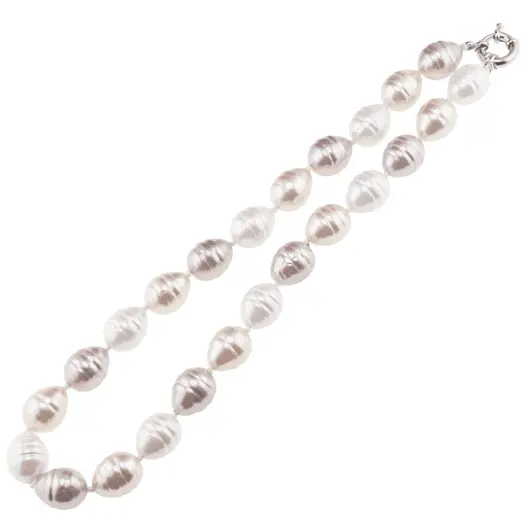 Colier Perle de Mallorca lunguiete roz, crem si albe, 16mm, imagine 2