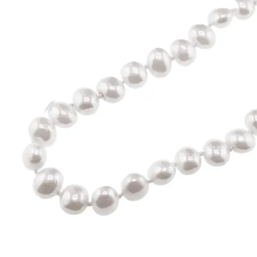 Colier Perle de Mallorca ovale albe, 13mm, imagine 3