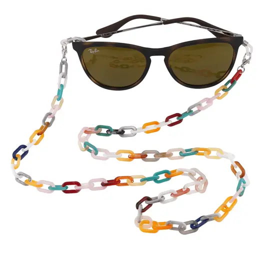 Colier / Snur pentru ochelari model lant din plastic multicolor, 72cm, imagine 3