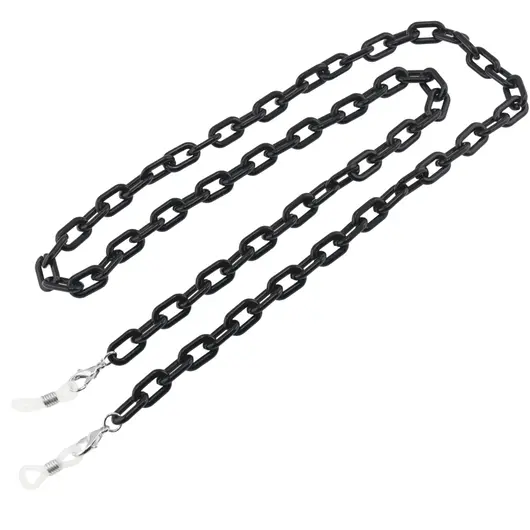 Colier / Snur pentru ochelari model lant din plastic negru, 72cm