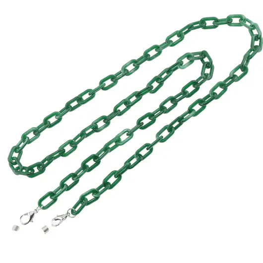 Colier / Snur pentru ochelari model lant din plastic verde, 72cm