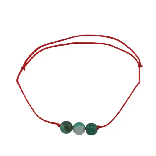 Bratara cu snur Agat verde, 6mm, imagine 2