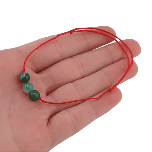 Bratara cu snur Agat verde, 6mm, imagine 4