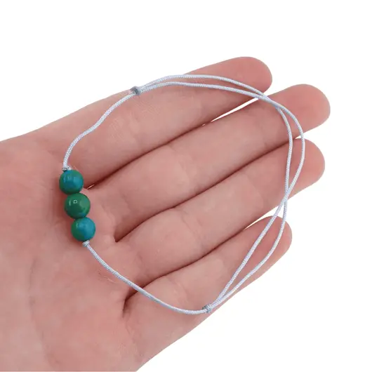 Bratara cu snur Crisocola sfere, 6mm, imagine 4