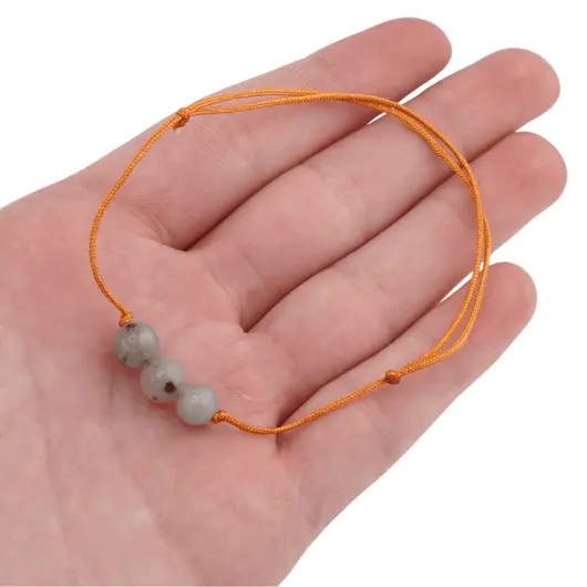 Bratara cu snur Jasp kiwi sfere, 6mm, imagine 4
