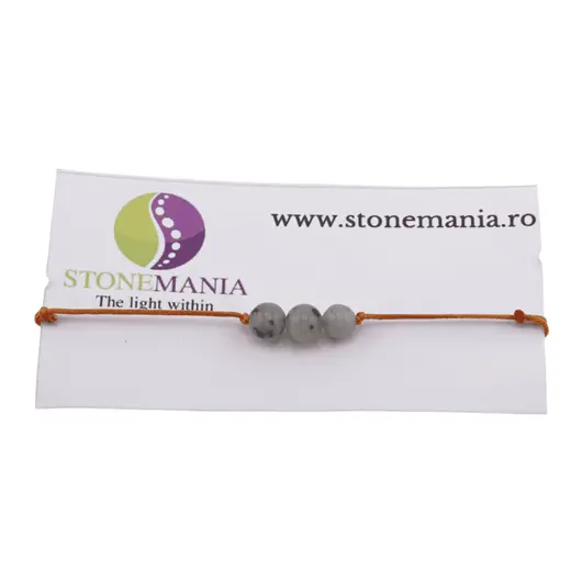 Bratara cu snur Jasp kiwi sfere, 6mm