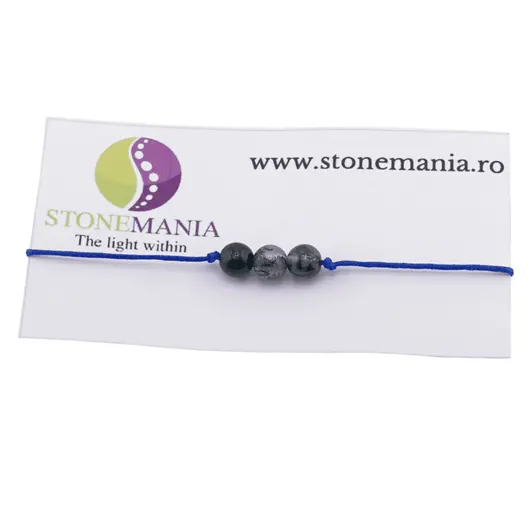 Bratara cu snur Mossagat sfere, 6mm