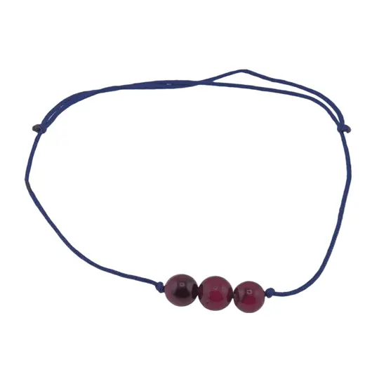 Bratara cu snur Ochi de tigru roz sfere, 6mm, imagine 2