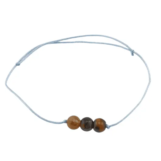 Bratara cu snur Ochi de tigru sfere, 6mm, imagine 2