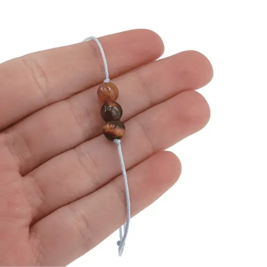 Bratara cu snur Ochi de tigru sfere, 6mm, imagine 3