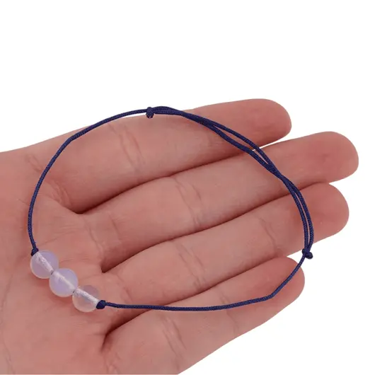 Bratara cu snur Opalit sfere, 6mm, imagine 4