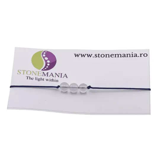 Bratara cu snur Opalit sfere, 6mm