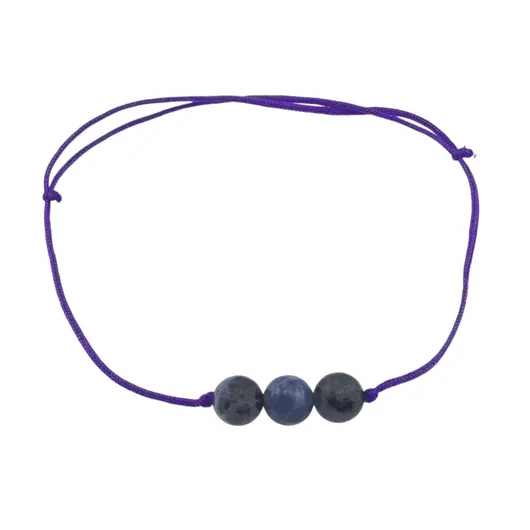 Bratara cu snur Sodalit A+ sfere, 6mm, imagine 2
