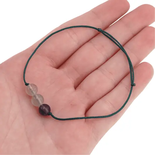 Bratara cu snur Fluorit sfere, 6mm, imagine 4