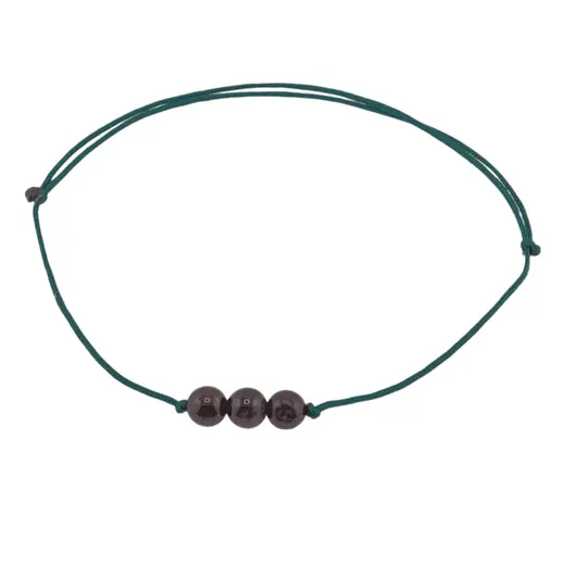Bratara cu snur Granat sfere, 5mm, imagine 2
