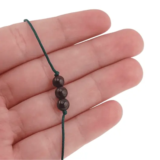 Bratara cu snur Granat sfere, 5mm, imagine 3