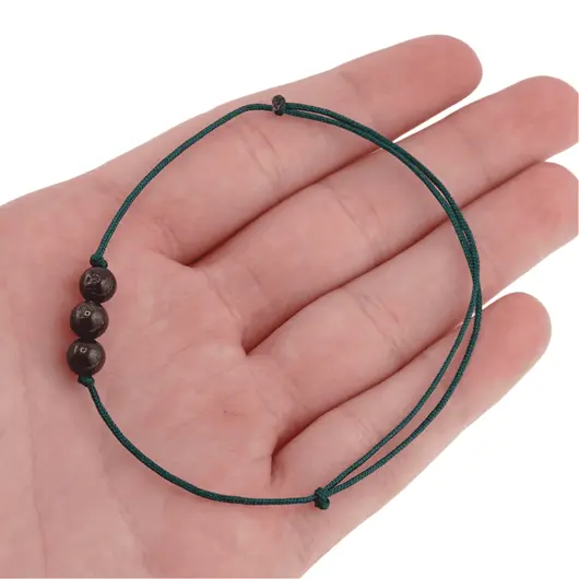 Bratara cu snur Granat sfere, 5mm, imagine 4