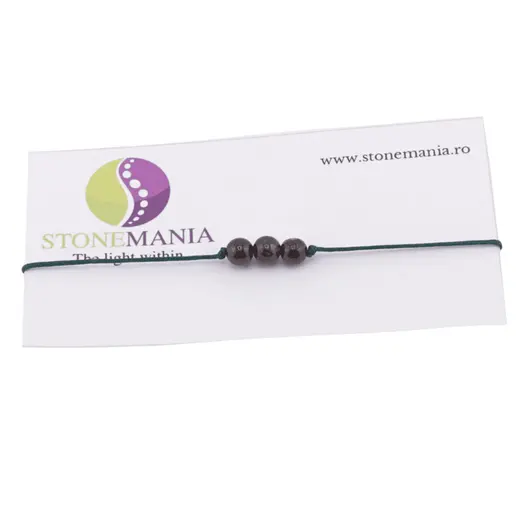 Bratara cu snur Granat sfere, 5mm