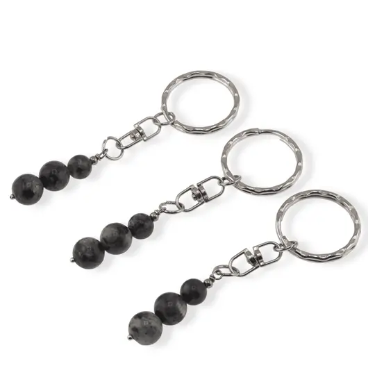 Breloc Larvikit trei sfere, 8-10mm, imagine 2
