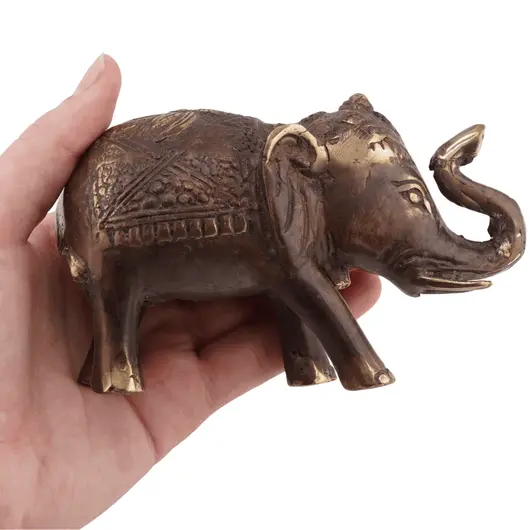 Statueta Feng Shui Elefant din bronz - 7,5cm, imagine 4