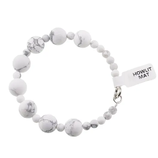 Bratara Howlit mat sfere, 4-10mm