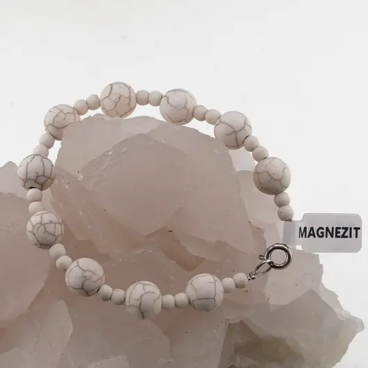 Bratara Magnezit mat sfere, 4-10mm, imagine 2