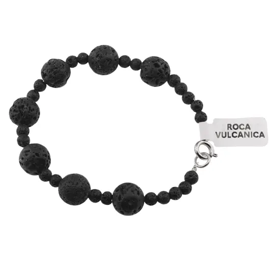 Bratara Roca Vulcanica sfere, 4-10mm