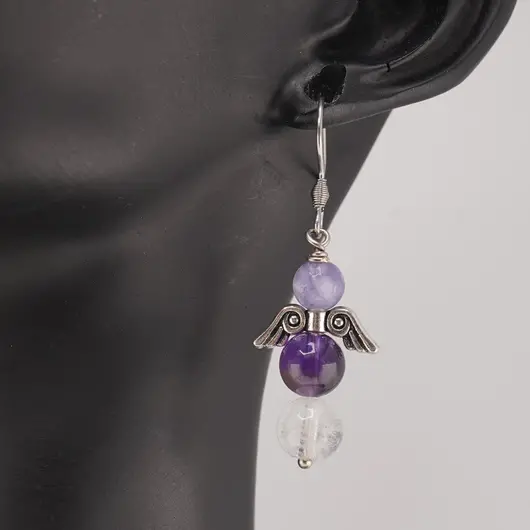 Cercei cu agatatoare Angel Protection, 6-8mm, imagine 2