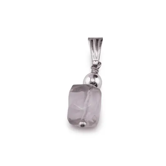 Pandantiv Ametist lavanda cub fatetat, 6-8mm, imagine 2