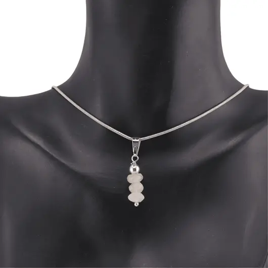 Set cercei cu agatatoare si pandantiv Cuart rutilat discuri fatetate, 6-8mm, imagine 3