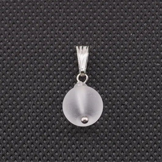 Pandantiv Cristal de stanca mat, sfere 10mm si 4mm, imagine 2