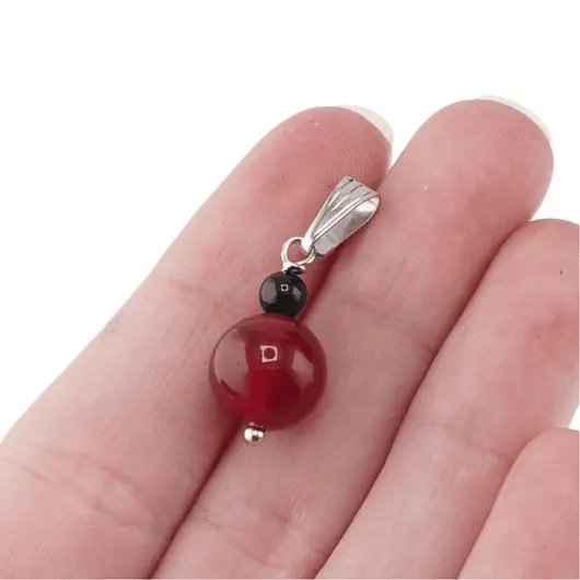 Pandantiv Mix Agate, sfere 10mm si 4mm, imagine 5
