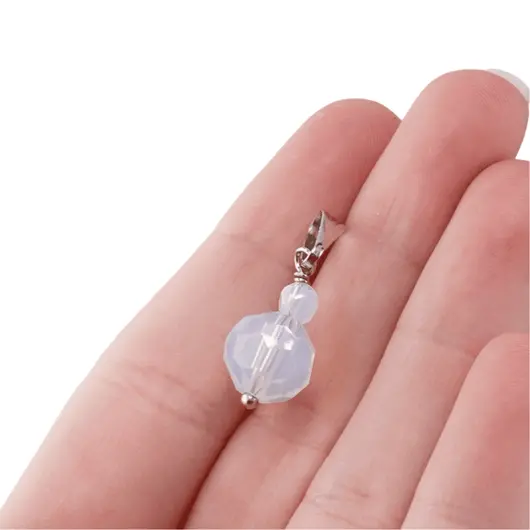 Pandantiv Opalit, sfere fatetate 10mm si 4mm, imagine 5